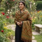 Gulnaar Ajrakh Modal Silk Stole - Image 4