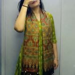 Gulnaar Ajrakh Modal Silk Stole - Image 3