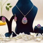 Gulnaar Meenakari Agate Jewelry Set