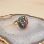 Gulnaar Agate Meenakari Ring - Image 2
