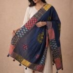 Indigo Royale Ajrakh Cotton Dupatta