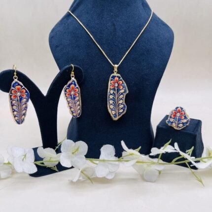 Karigar's Jewel Meenakari Agate Jewelry Set