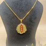 Kesariya Queen Meenakari Agate Necklace - Image 4