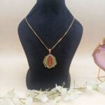Kesariya Queen Meenakari Agate Necklace - Image 3