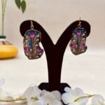 Lotus Garden Meenakari Agate Jewelry Set - Image 3