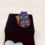 Lotus Garden Meenakari Agate Jewelry Set - Image 4