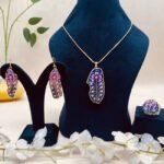 Maharani Garden Meenakari Agate Jewelry Set