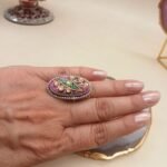 Maharani Garden Agate Meenakari Ring