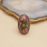 Maharani Garden Agate Meenakari Ring - Image 2