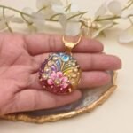 Maharani Grace Meenakari Agate Necklace - Image 2