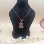 Maharani Heritage Meenakari Agate Necklace - Image 3
