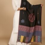 Maharani Motif Ajrakh Cotton Dupatta - Image 4