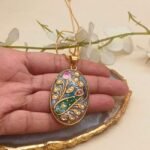 Meher Noor Meenakari Agate Necklace - Image 2