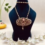 Mehervastra Meenakari Agate Necklace - Image 4