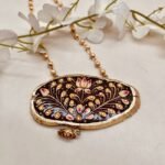 Mehervastra Meenakari Agate Necklace