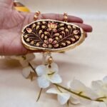 Mehervastra Meenakari Agate Necklace - Image 2