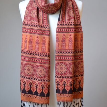 Mehfil Ajrakh Modal Silk Stole