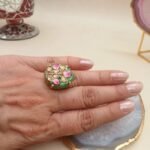 Mehfil Blossom Agate Meenakari Ring