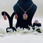 Mehfil Noor Meenakari Agate Jewelry Set