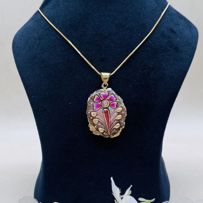 Mehfil Noor Meenakari Agate Jewelry Set - Image 3
