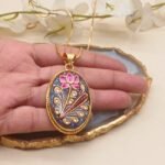 Moonstone Palace Meenakari Agate Necklace - Image 2