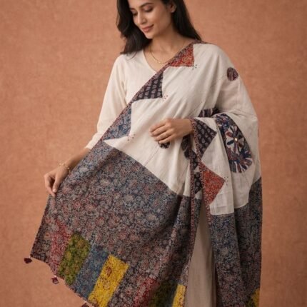 Mosaic Heritage Ajrakh Cotton Dupatta