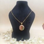 Noor Mahal Meenakari Agate Necklace - Image 3