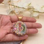 Noor Mahal Meenakari Agate Necklace - Image 2