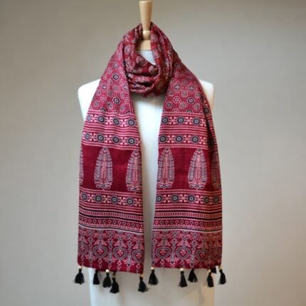 Noor-e-Ajrakh Modal Silk Stole