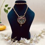 Noorrang Meenakari Agate Necklace - Image 3