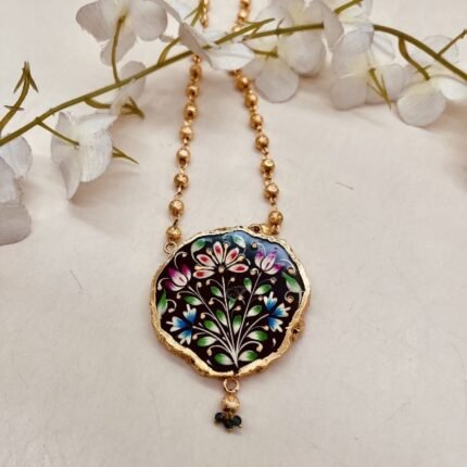 Noorrang Meenakari Agate Necklace