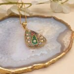 Peacock Garden Meenakari Agate Necklace