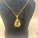 Peacock Garden Meenakari Agate Necklace - Image 4