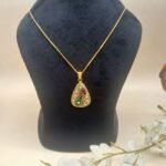 Peacock Garden Meenakari Agate Necklace - Image 3