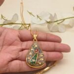 Peacock Garden Meenakari Agate Necklace - Image 2