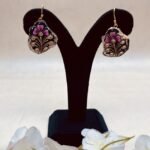 Pink Blossom Meenakari Agate Jewelry Set - Image 3
