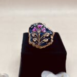 Pink Blossom Meenakari Agate Jewelry Set - Image 4