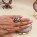 Rajputana Bloom Agate Meenakari Ring
