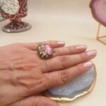 Rajsi Blossom Agate Meenakari Ring