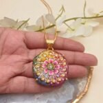 Rajsi Elegance Meenakari Agate Necklace - Image 2