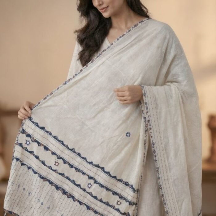 Rajwada Rang Ajrakh Cotton Dupatta - Image 11
