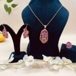 Rajwada Treasure Meenakari Agate Jewelry Set