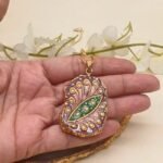 Rajwada Treasure Meenakari Agate Necklace - Image 2