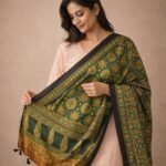 Rang Mahal Ajrakh Modal Silk Stole - Image 6