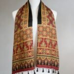 Rangrez Ajrakh Modal Silk Stole - Image 4