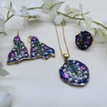 Rangrez Treasure Meenakari Agate Jewelry Set - Image 2