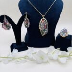 Rangriti Meenakari Agate Jewelry Set