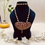 Rangsaaz Meenakari Agate Necklace - Image 3
