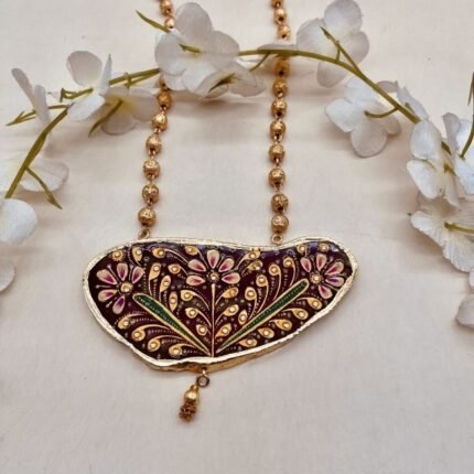 Rangsaaz Meenakari Agate Necklace