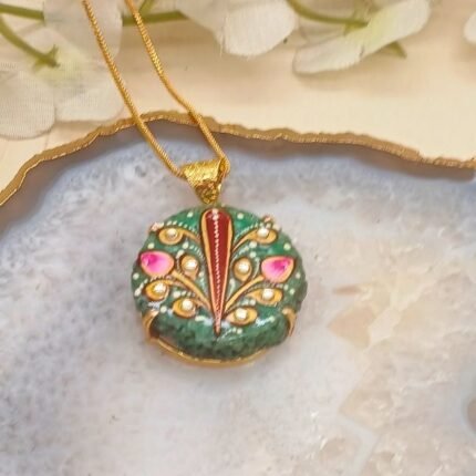 Rani Saheba Meenakari Agate Necklace
